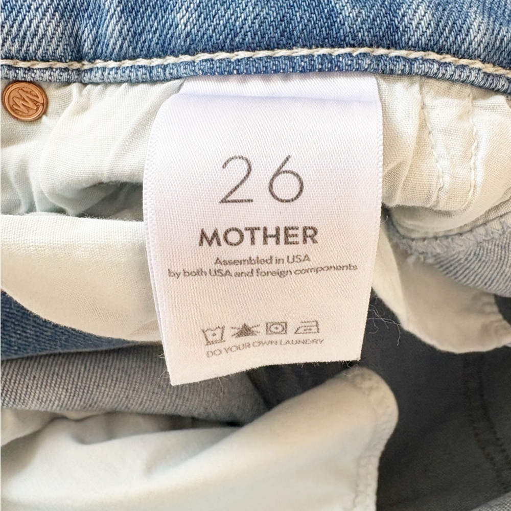 Mother Denim The Tomcat High Rise Straight Leg Jeans Ankle Fray Kitty Corner 26 - Picture 7 of 8